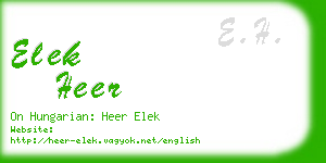 elek heer business card